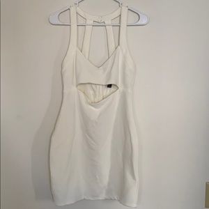 White Cut Out Mini Dress